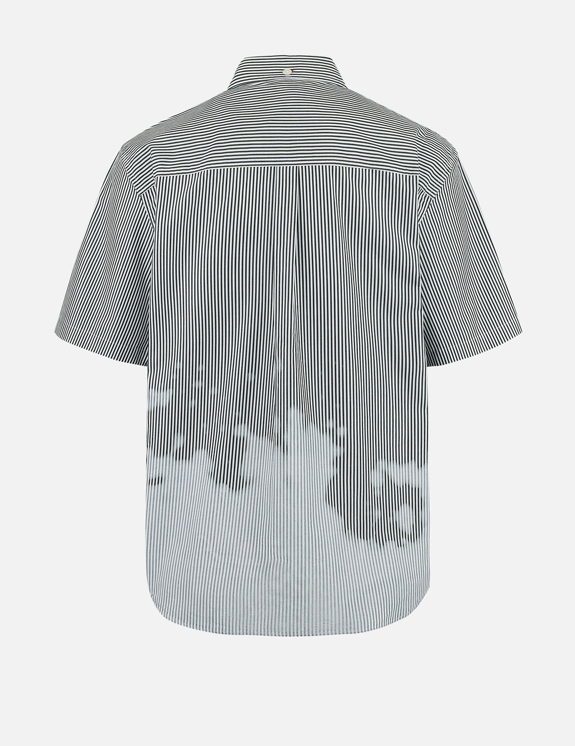 ツートーンストライプオーバーサイズ半袖シャツ